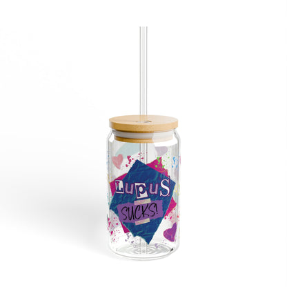 Lupus Sucks! Glass Tumbler – Hydrate with Strength and Attitude