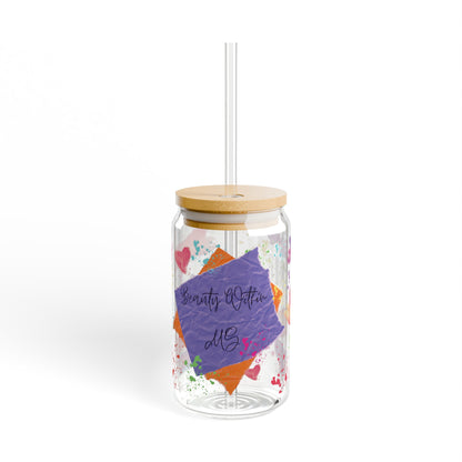 Beauty Within MS Glass Tumbler – Hydration with Purpose and Inspiration