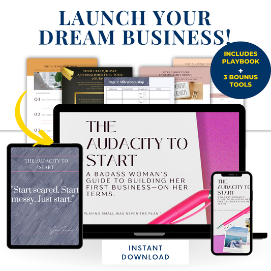 The Audacity to Start Playbook – Guided Digital Workbook for Aspiring Entrepreneurs