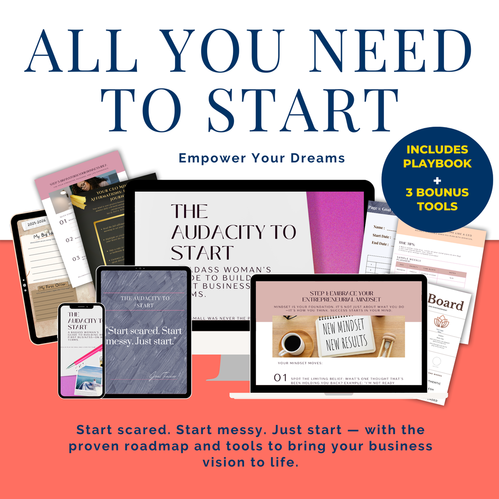 The Audacity to Start Playbook – Guided Digital Workbook for Aspiring Entrepreneurs