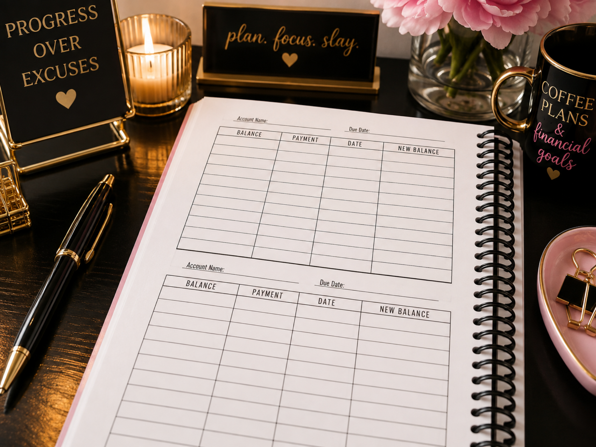 Bills & Bullshit: Monthly Bill Organizer, Payment Ledger & Expense Tracker