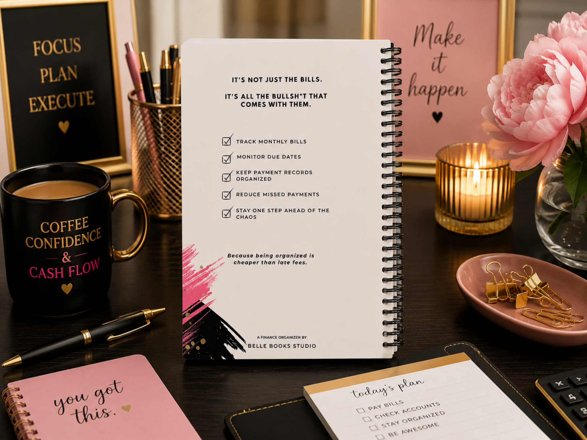 Bills & Bullshit: Monthly Bill Organizer, Payment Ledger & Expense Tracker