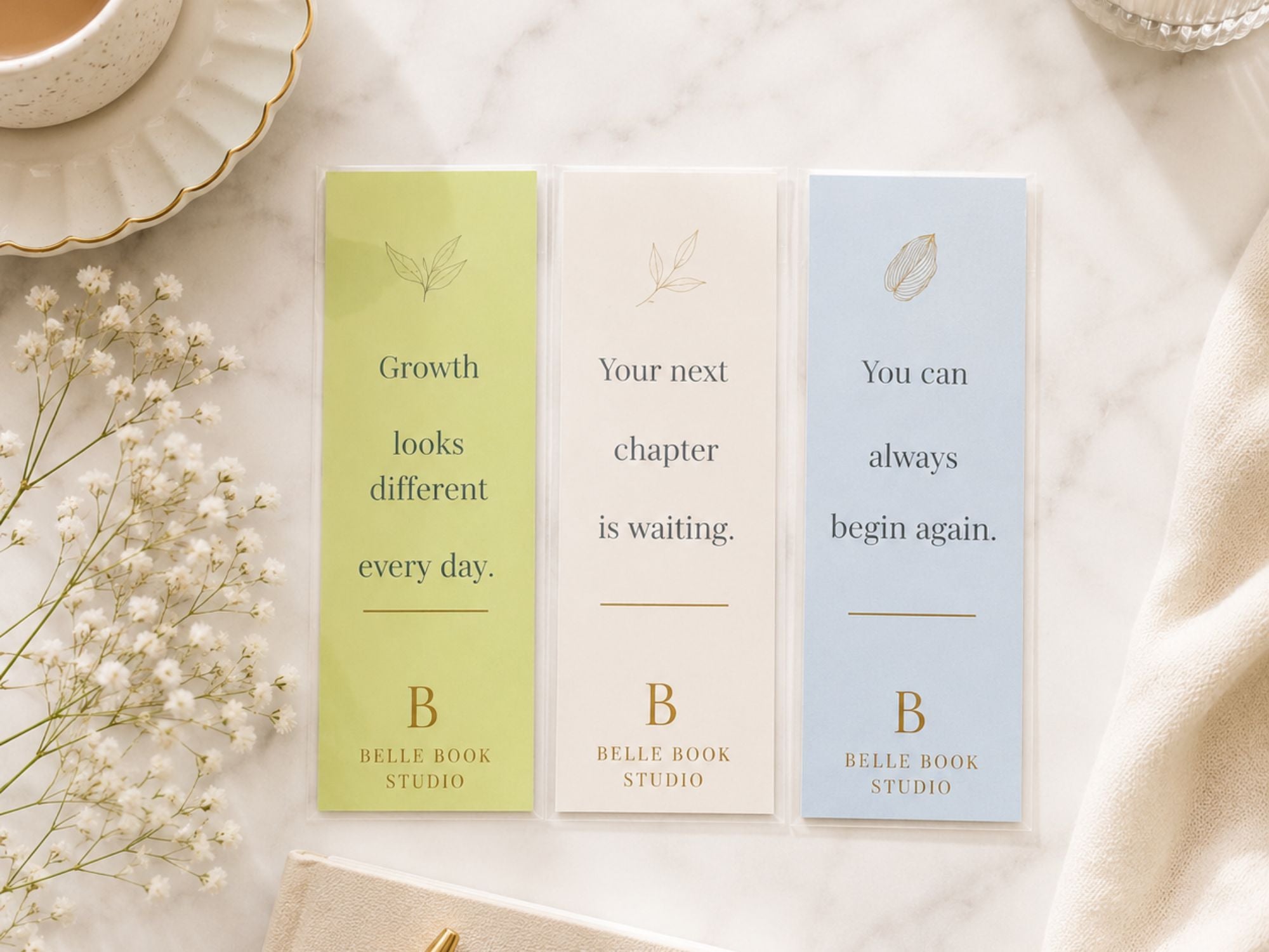 Fresh Starts Bookmark Collection | Inspirational Bookmarks for Readers, Journal Lovers & Thoughtful Gifts