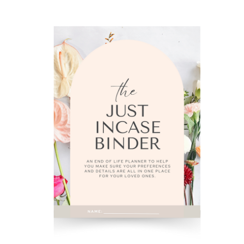 Just In Case Planner- Printable Instant Download