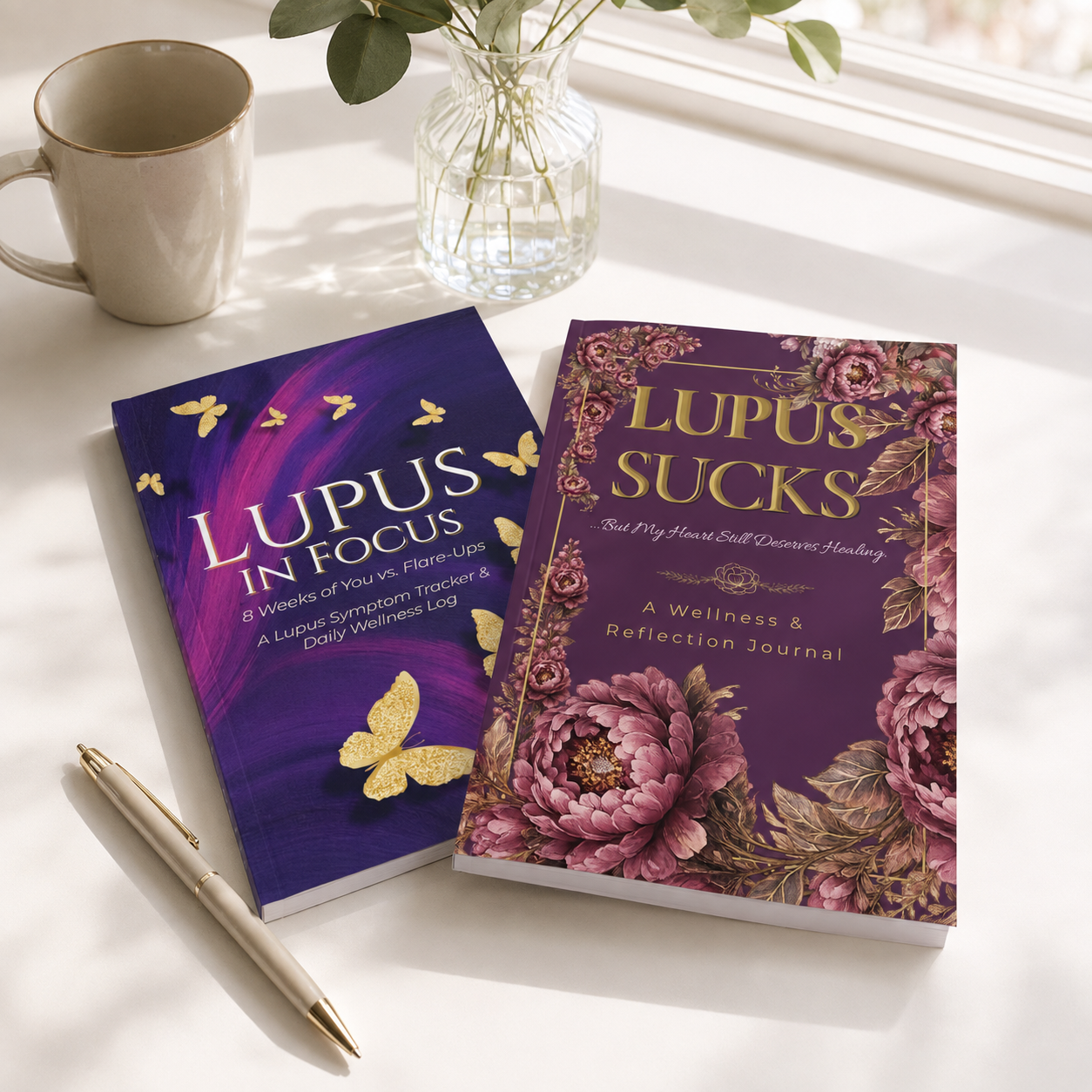 Lupus Clarity Bundle | Symptom Tracking + Emotional Wellness Journals- Perfect Bound Edition