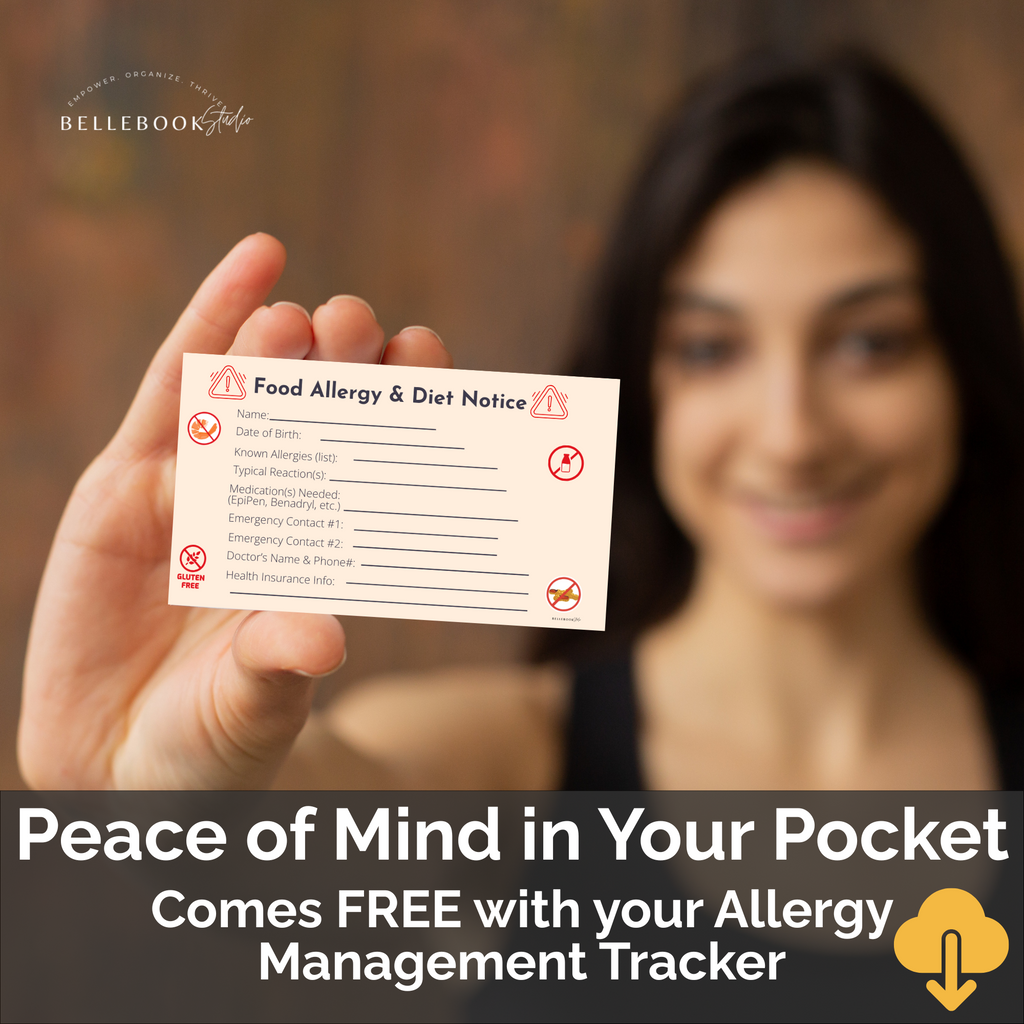 The Allergy Management Tracker & Symptom Log – Spiral-Bound Guided Journal for Food Allergies