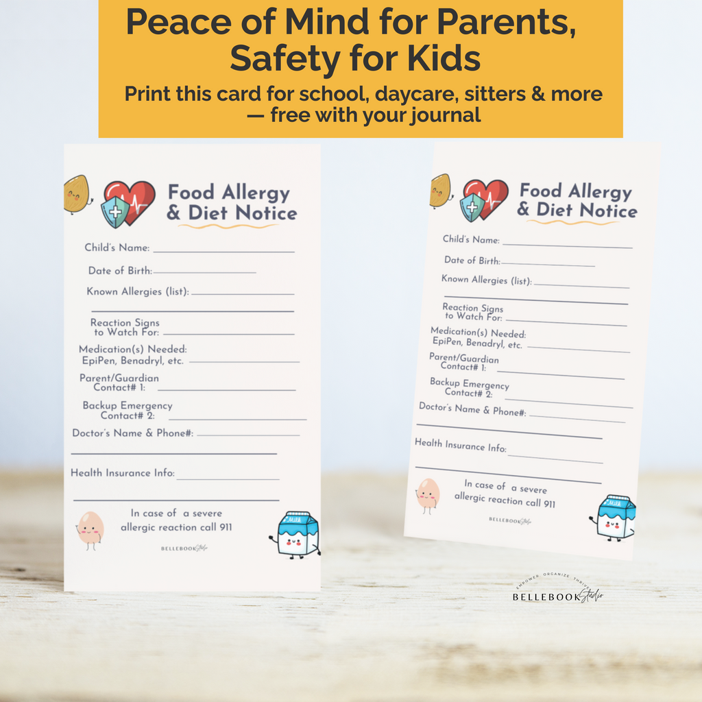 The Allergy Management Tracker & Symptom Log – Spiral-Bound Guided Journal for Food Allergies