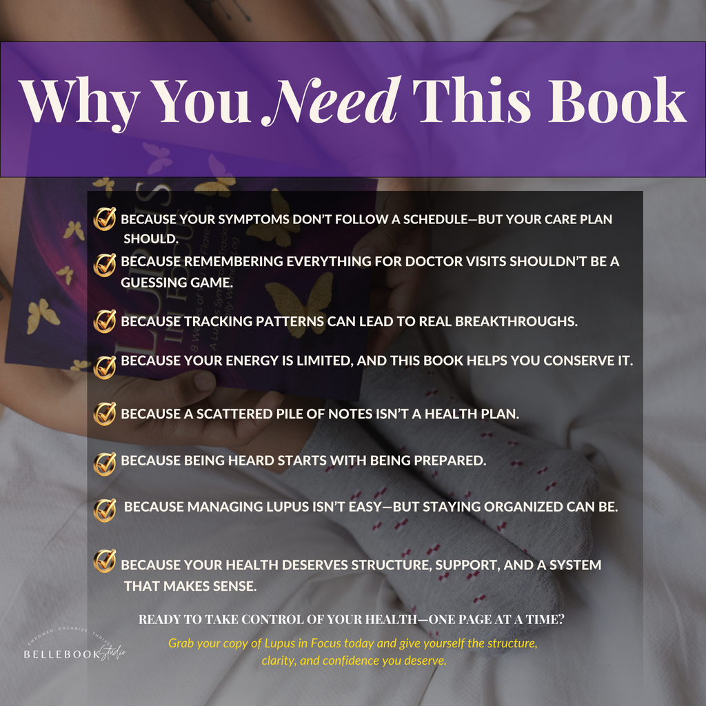 Lupus in Focus – 90-Day Perfect Bound Symptom Tracker for Flare-Ups, Meds & Wellness